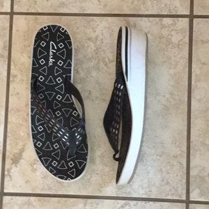 Clark’s flip flops